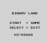 Binary title screen