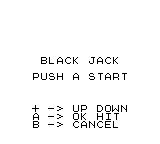 Blackjack title screen