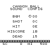 Cannon Ball sound configuration