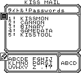 Sample mail with GBKiss Mini Games passwords