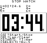 Stopwatch in use